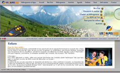 Site internet station des 2 Alpes (version été 2007)