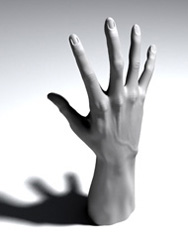 Virtual hand (black & white)